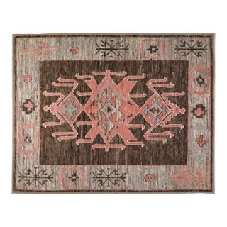 Oushak Hand Knotted Wool Rug, 8'x10'2" For Sale