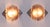 Elegant pair of kalmar wall sconces made of handblown smoked / amber murano glass mounted on white back plates. Made in...