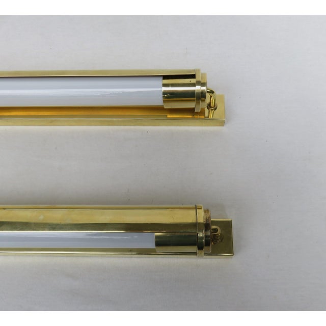 Bauhaus Wall Lights in Polished Brass, 1920s, Set of 2 For Sale - Image 18 of 18