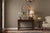 Large 1990s Bombay Company Neoclassical Urn Trumeau Mirror Hand Painted Gold Leaf For Sale - Image 9 of 9