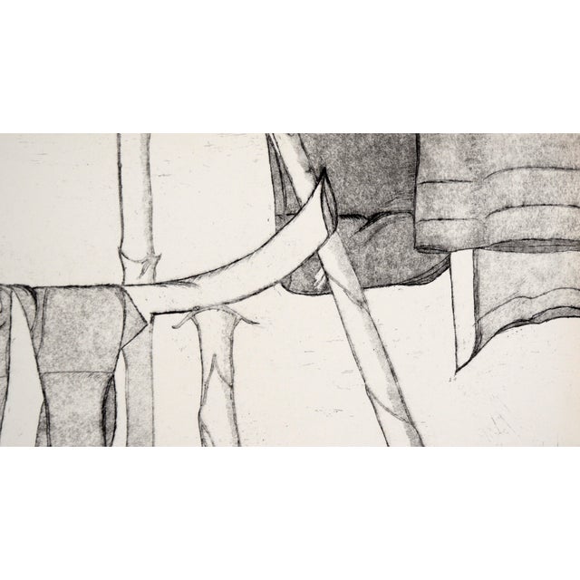 Contemporary Hanging Cloth to Dry - Etching on Paper (#8/15) For Sale - Image 3 of 7
