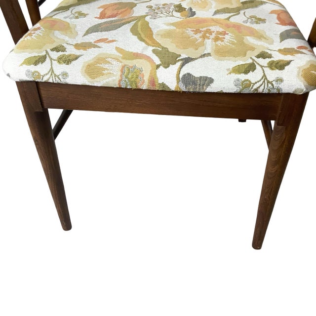 Wood Set of 6 Sculptural Mid-Century Cane-Back Dining Chairs, Walnut For Sale - Image 7 of 18