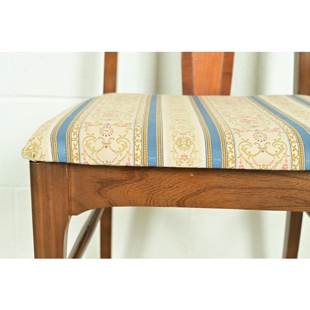 Brown Broyhill Brasilia Mid-Century Modern Sculpted Walnut Side Chairs or Dining Chairs, Pair For Sale - Image 8 of 13