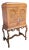 Italian Rococo Revival Carved Cabinet-on-Stand With Antiqued Gilt and Polychrome Decoration, Mid-20th Century For Sale