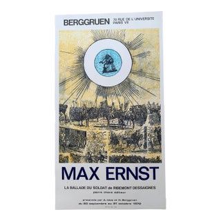 Max Ernst - (1891–1976) “La Ballade Du Soldat” Exhibition Poster (1972, Berggruen Gallery), Printed in France For Sale
