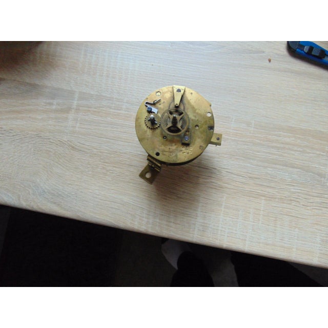 Brown Vintage Wall-Mounted Wooden Clock from D.C. For Sale - Image 8 of 17