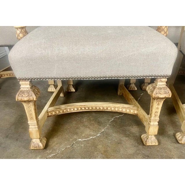Wood Set of Ten French Carved Wood Armchairs, Louis XV–Inspired, Early 20th Century For Sale - Image 7 of 18