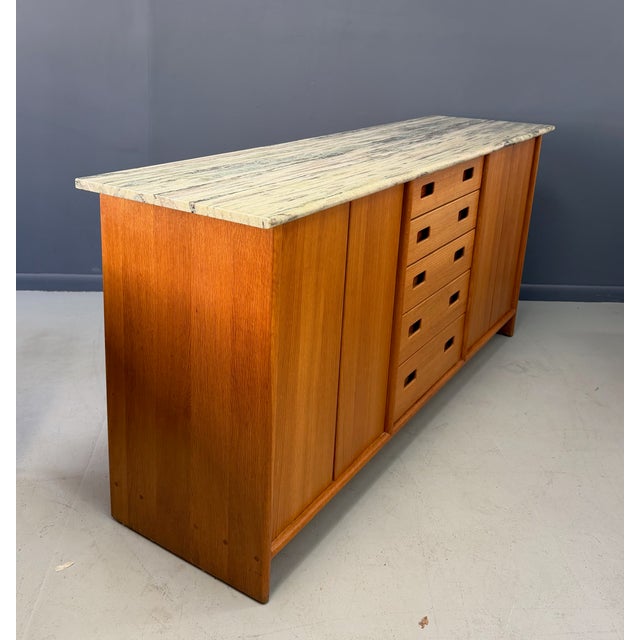 Brown American Studio White Oak Sideboard / Bar Cabinet United States, Circa 1958–1965 For Sale - Image 8 of 18