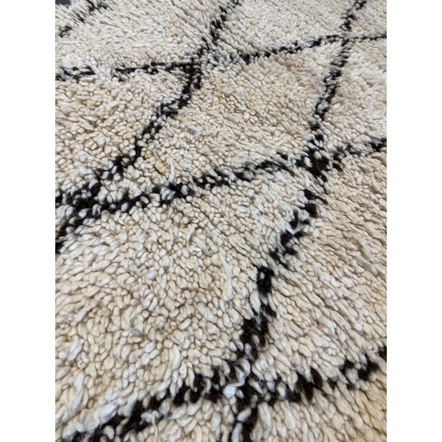 Moroccan Beni Ourain Rug, Expert Berber women wove and knotted this Beni Ourain style rug using their bare hands. Natural...