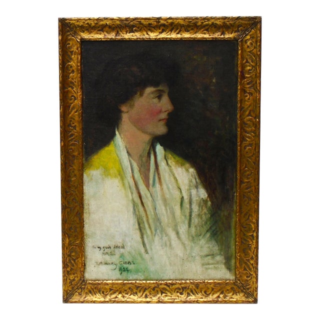 "To My Good Friend, H.R.S. - 1924" Original Oil Painting For Sale