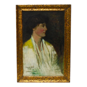 "To My Good Friend, H.R.S. - 1924" Original Oil Painting