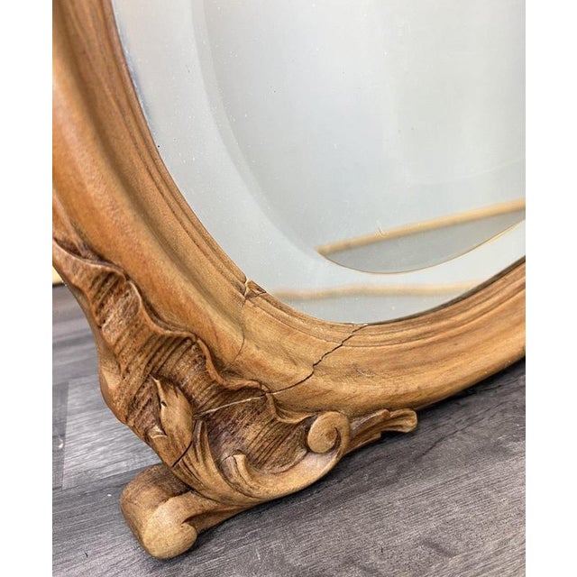 Antique French Style Carved Wall Mirror For Sale - Image 10 of 12