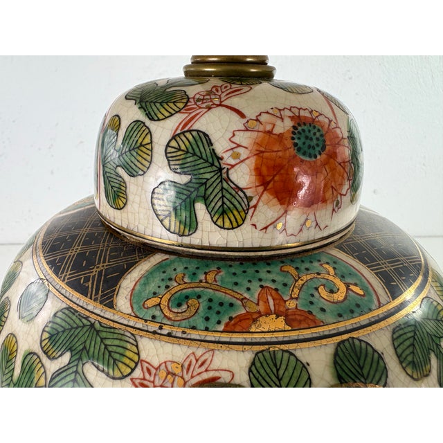Frederick Cooper Hand Painted Chinese Pottery Table Lamp For Sale - Image 10 of 12