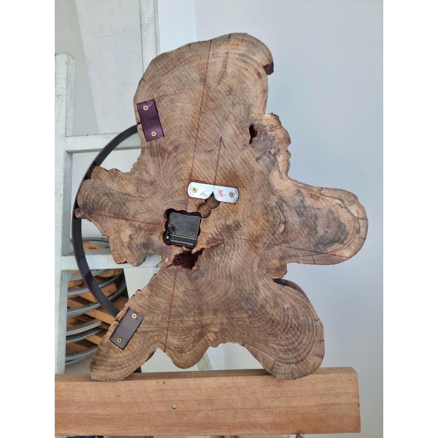Half Moon - One-of-a-Kind Handcrafted Driftwood Wall Clock Sculpture For Sale - Image 10 of 14