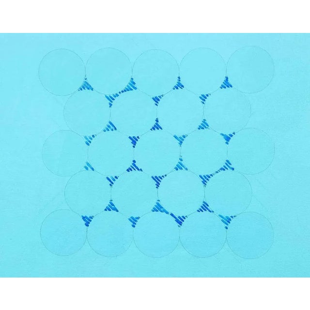 Modern Gastone Biggi, Blue No. 18, Original Acrylic on Canvas, 1974 For Sale - Image 3 of 4