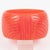 Carved Bakelite Bracelet Tequila Sunrise Pink For Sale - Image 4 of 5