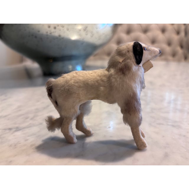 White 1900s Borzoi Bru Kestner Jumeau Bleuette Fashion Doll Germany Label 4” Fur Salon Dog For Sale - Image 8 of 8