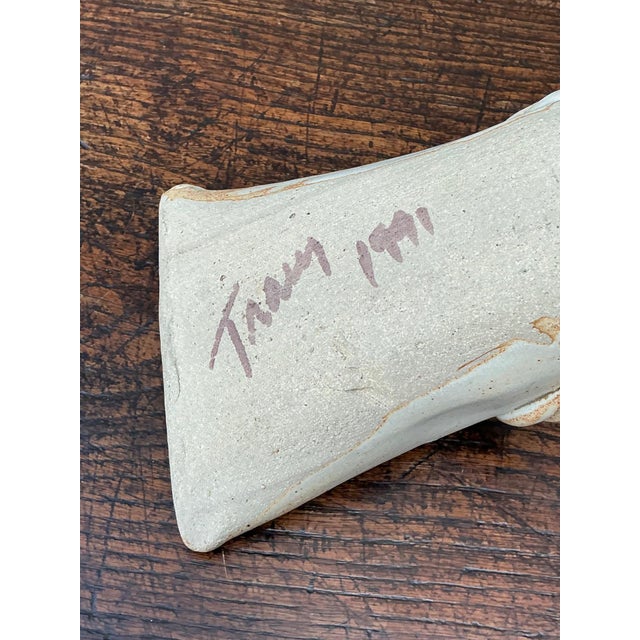 Tracy Signed Ceramic Wall Pocket For Sale - Image 15 of 17