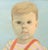 Contemporary Signed Portrait of a Child With Green Parrot, 1961 For Sale - Image 3 of 8