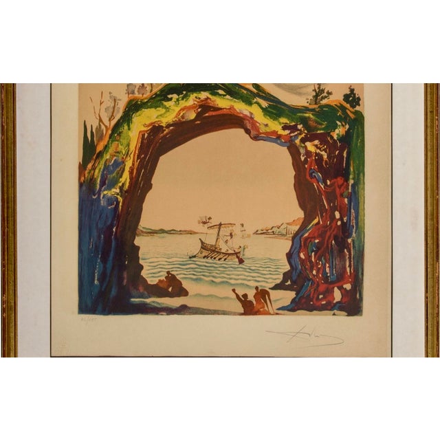 1970s Salvador Dalí­, 1970s, Glass & Paper & Walnut, framed For Sale - Image 5 of 8