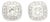 1990s Gia Certified 3 Carat Total Radiant Cut Diamond Stud Earrings in 18k White Gold, A Pair For Sale