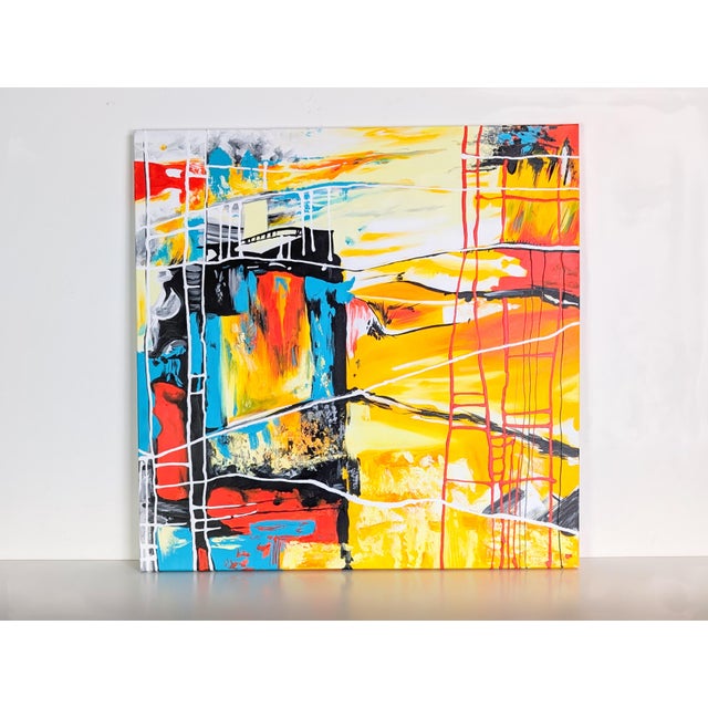 Contemporary Kim Dieu, Modern Abstract Composition, Acrylic on Canvas, Framed For Sale - Image 3 of 5