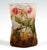 Square vase with a diamond-shaped base and a recessed wall at mid-height, colourless glass with flocculent white,...