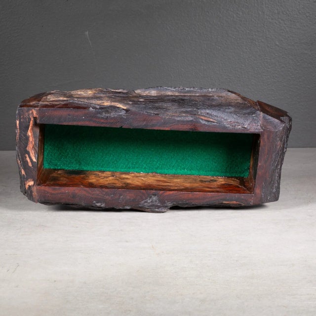 Rustic Rustic Live Edge Rosewood Box C.1940 For Sale - Image 3 of 9