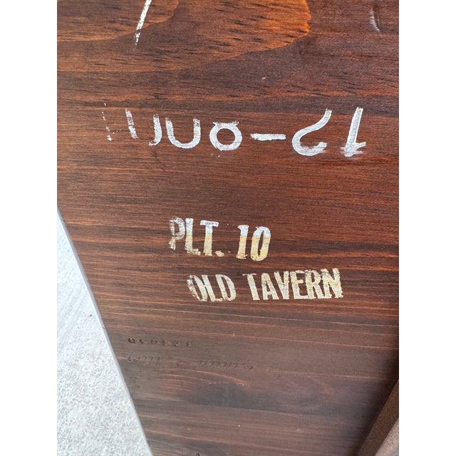 Vintage Ethan Allen Old Tavern Pine Square Pedestal End Table For Sale - Image 6 of 11