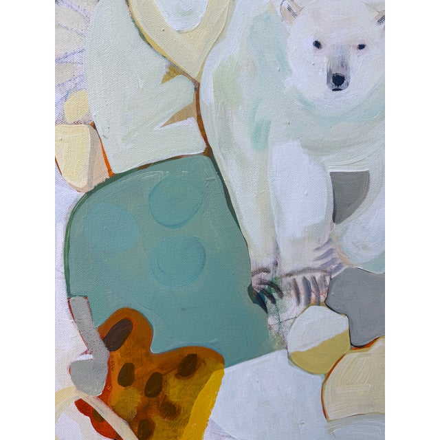 Folk Art “Ursus Over Under” Bear Trio Painting LWren Walraven For Sale - Image 3 of 15