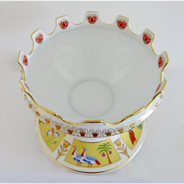 Early 1900's, Tiffany's "Private Stock," Hand-Painted Centerpiece, Cachepot Made in France by Atelier Le Tellac Foundry For Sale - Image 14 of 18