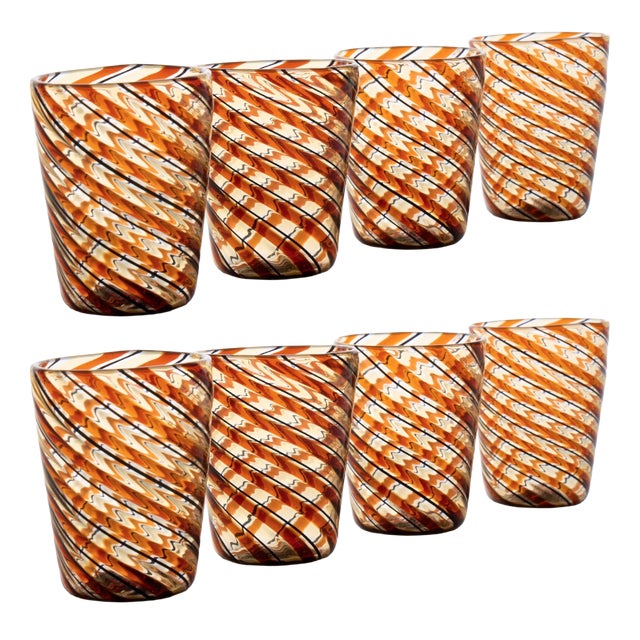 Water Glasses by Mariana Iskra for Ribes Studio, Set of 8 For Sale