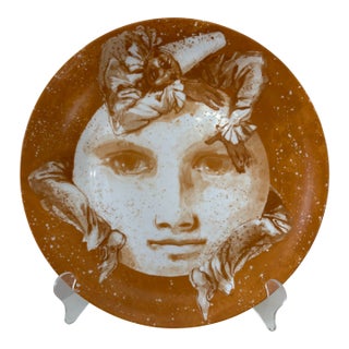 Limited Edition Marco Marchiori Art Deco Style Gold and White Charger For Sale