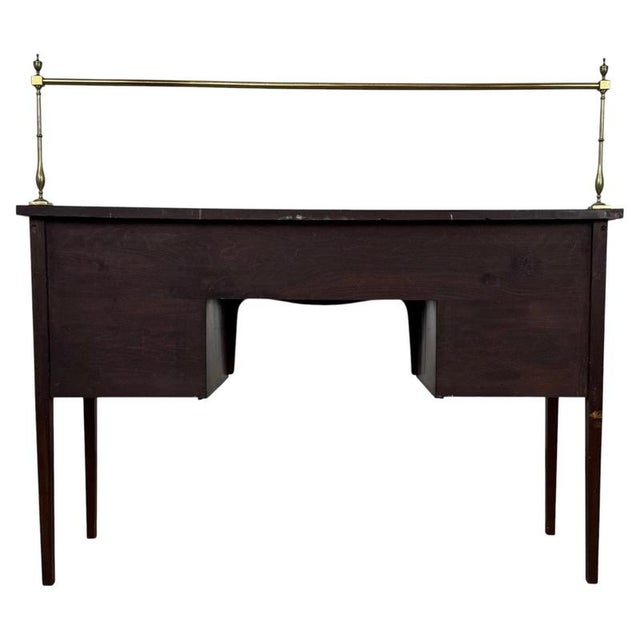 20th Century English Inlaid Mahogany Sideboard with Brass Gallery For Sale - Image 12 of 13