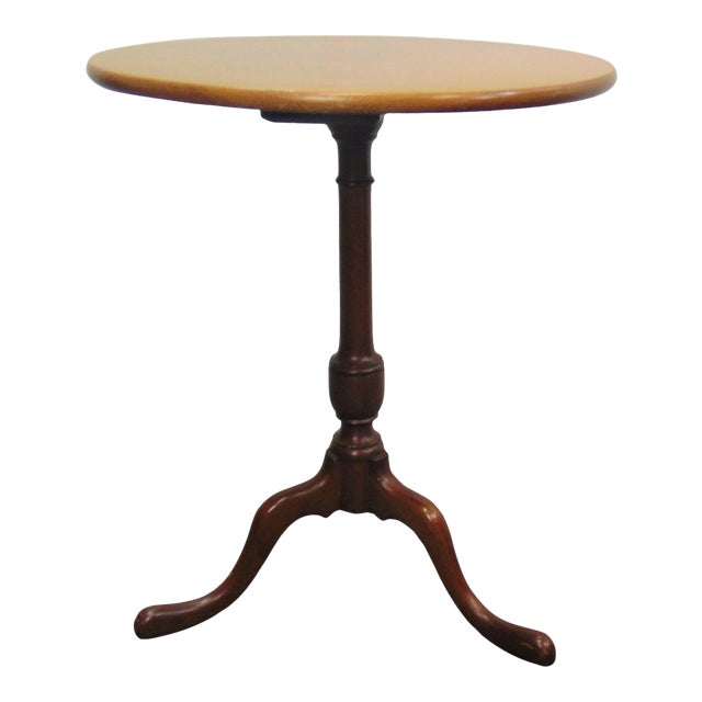 Queen Anne Handmade Solid Walnut Tea Table For Sale
