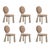 Textile Mary II Dining Chairs by Ottiu, Set of 6 For Sale - Image 7 of 7