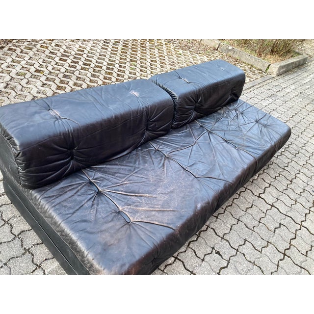 Black Leather Atrium Daybed from Wittmann, 1970s For Sale - Image 8 of 18