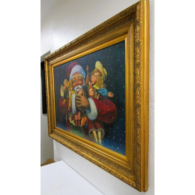 1990s Large Christopher Radko Oil Painting "Christmas Joy" Ltd. Ed. 160/500 Framed Coa For Sale - Image 11 of 15