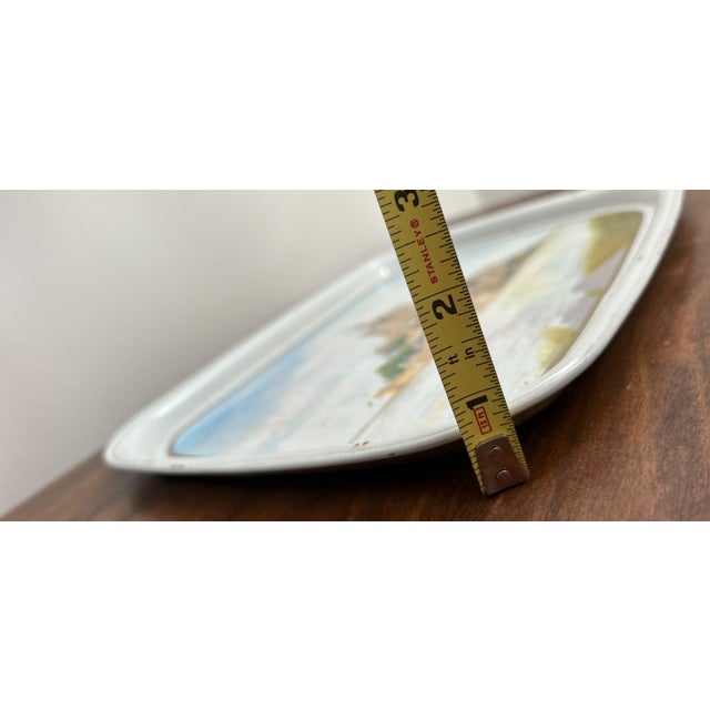 1980s Collectible Metal Serving Tray / French Advertising Tin La Biscuiterie De La Baie Du Mont Saint Michel For Sale In Los Angeles - Image 6 of 16
