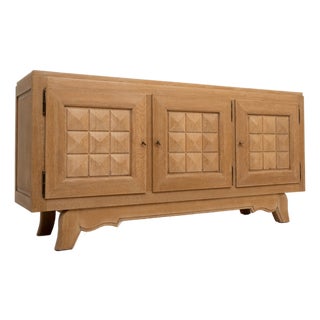 Vintage French Oak Sideboard from Gaston Poisson, 1940s For Sale