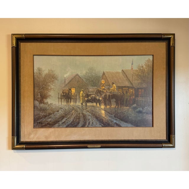 Vintage G. Harvey “A Country Post” Limited Edition Framed Print, 1982 For Sale In Houston - Image 6 of 6