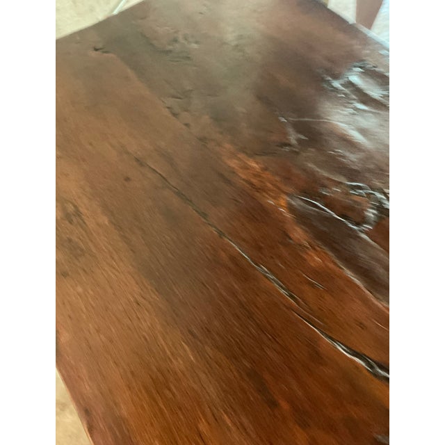 Vintage Boho 18th Century Monumental Lyre Dining Table For Sale - Image 9 of 11