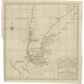 Antique Map of South America by G. Anson, 1749 For Sale