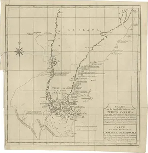 Antique Map of South America by G. Anson, 1749