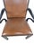 Brown Vintage Baker Furniture Brown Leather & Ebonized Wood Armchair For Sale - Image 8 of 17