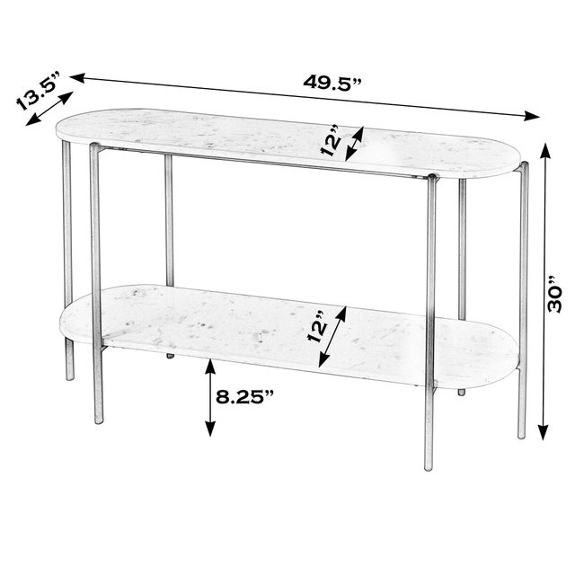 The Butler Specialty Company Renaldo 2-Tier Console Table brings a refined elegance to your home with its sleek marble...