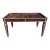 Vintage Art Deco Style Deep Burgandy Lacquered Coffee Table With Gold Accents For Sale