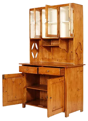 Art Deco Tyrolean Pine Cabinet, 1930s
