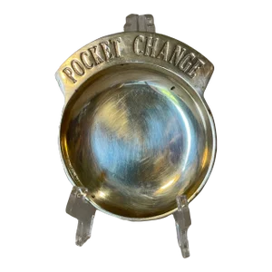 Mid Century Brass Pocket Change Dish