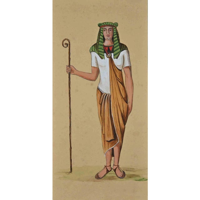 Study for Scenograpy on Ancient Egypt, Drawing, Early 20th-Century For Sale